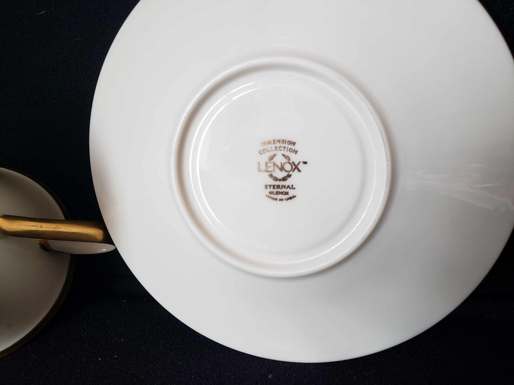 Vintage Lenox Dimension Collection Eternal Tea Cup with Saucer (lot 1933)