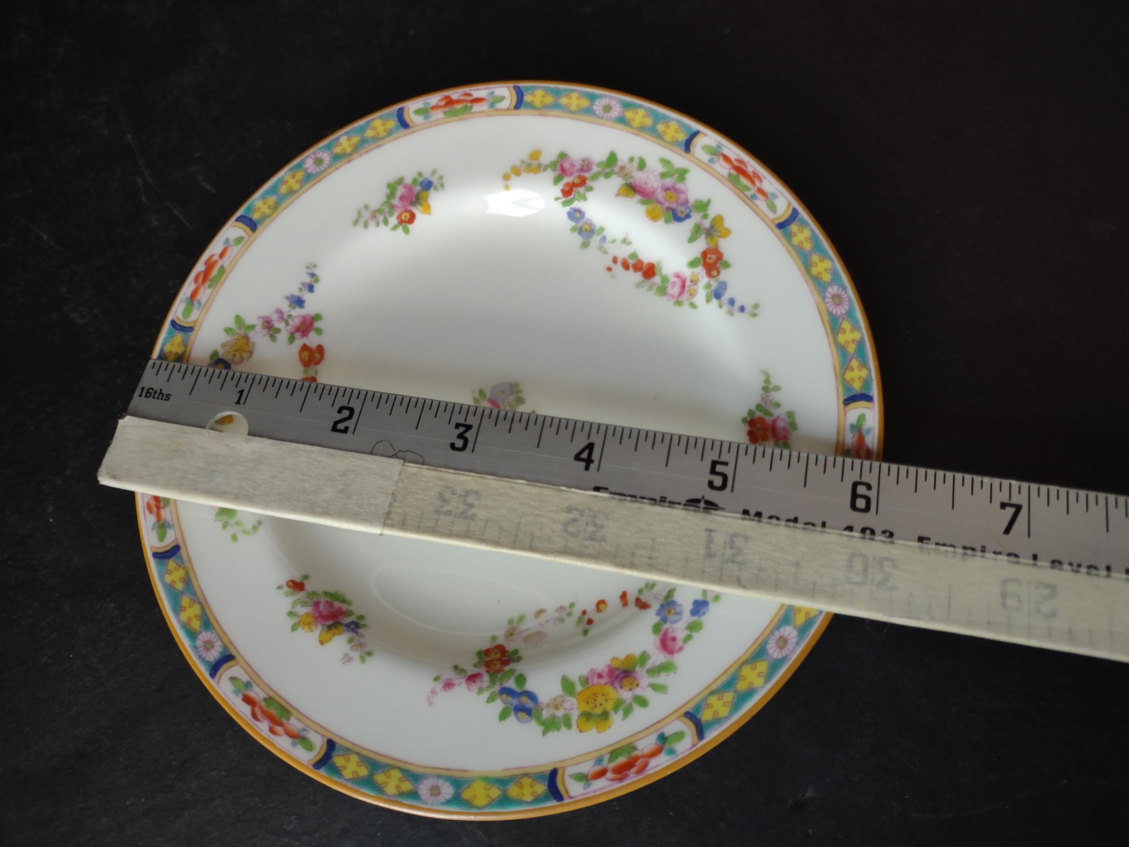 Vintage Minton Rose Yellow Trim Brad Butter Plate x 6 Bone China (lot 5484)