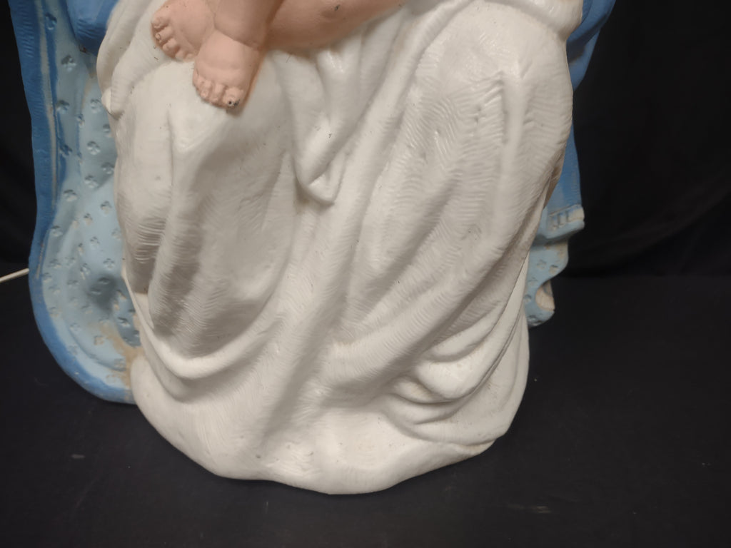 Vintage Blow Mold Christmas Nativity Mary with Baby 26" (lot 2272)