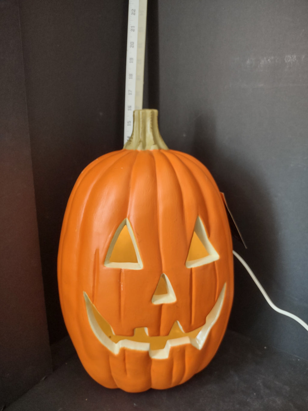 Large 16" Vintage GEMMY Jack-O'-Lantern Foam Blow Mold Lighted Pumpkin lot 3012j