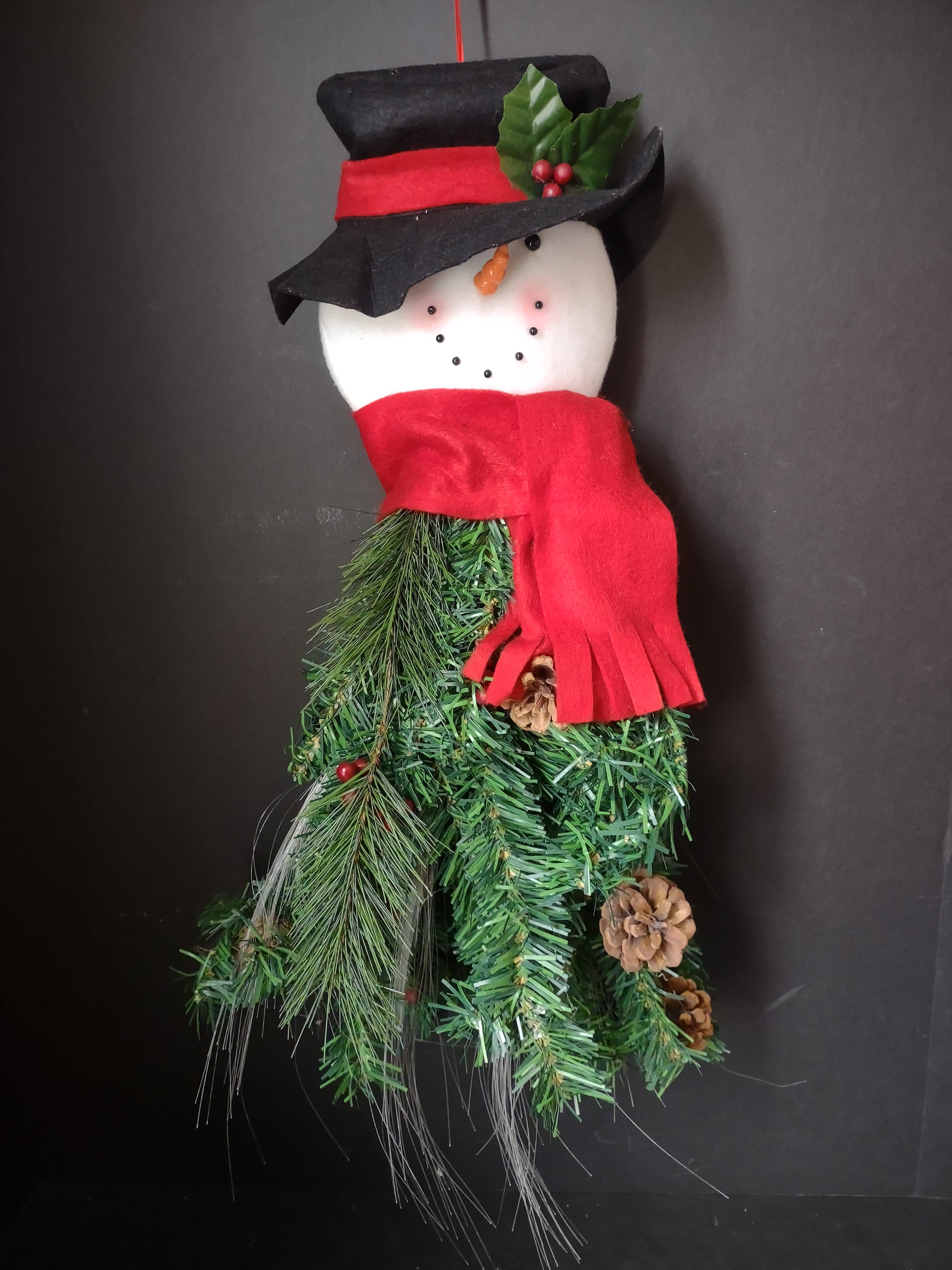 Christmas Door Wall Hanging Fiber Optic Color Changing Snowman 20" (lot 3266j)
