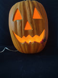 Halloween Lighted Foam Jack O Lantern Pumpkin With Spider (Lot 3395)