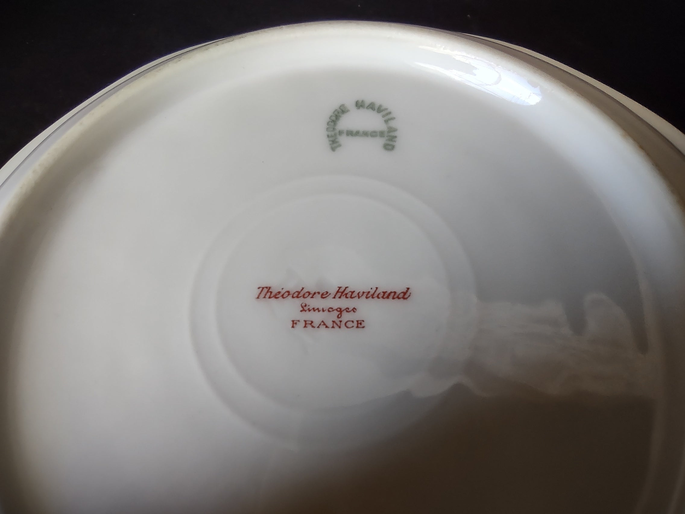 Haviland Limoges White Jewel Cream Soup Bowl & Bread/Butter Plate Floral (lot 803)