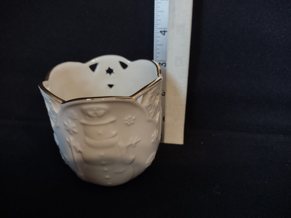 Lenox Merry Lights Snowman Votive Tea Candle Holder (lot 1631)