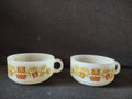 Vintage Glasbake USA Dutch Tulip Soup Mug x 2 (lot 5213)