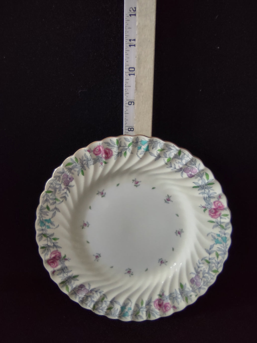 Vintage Minton Printemps Luncheon Plate Bone China Floral Gold Trim x4 (Lot 5471