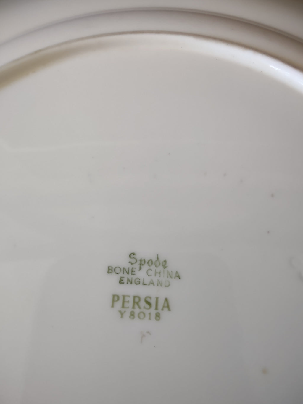 Vintage Spode Dinner Plate Persia Green Bone China x 3 English Country (Lot 5726