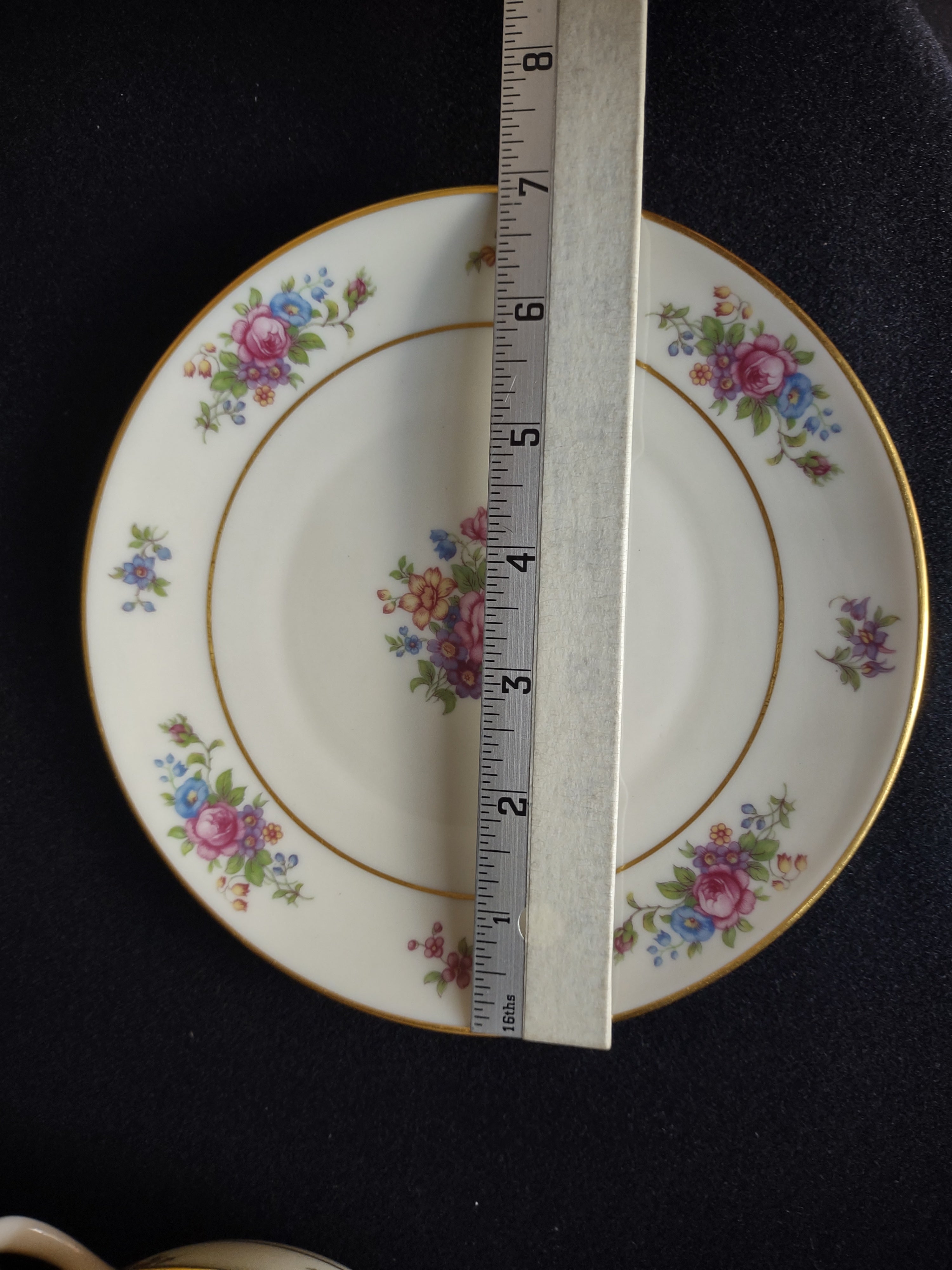Vintage Lenox Rose L-347 Bouillon Cream Soup with Liner Gold Trim (lot 1818)