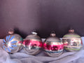 Vintage Christmas Ball Ornaments Shiny Brite x 4 IMPERFECT 3" Silvered (lot 3446