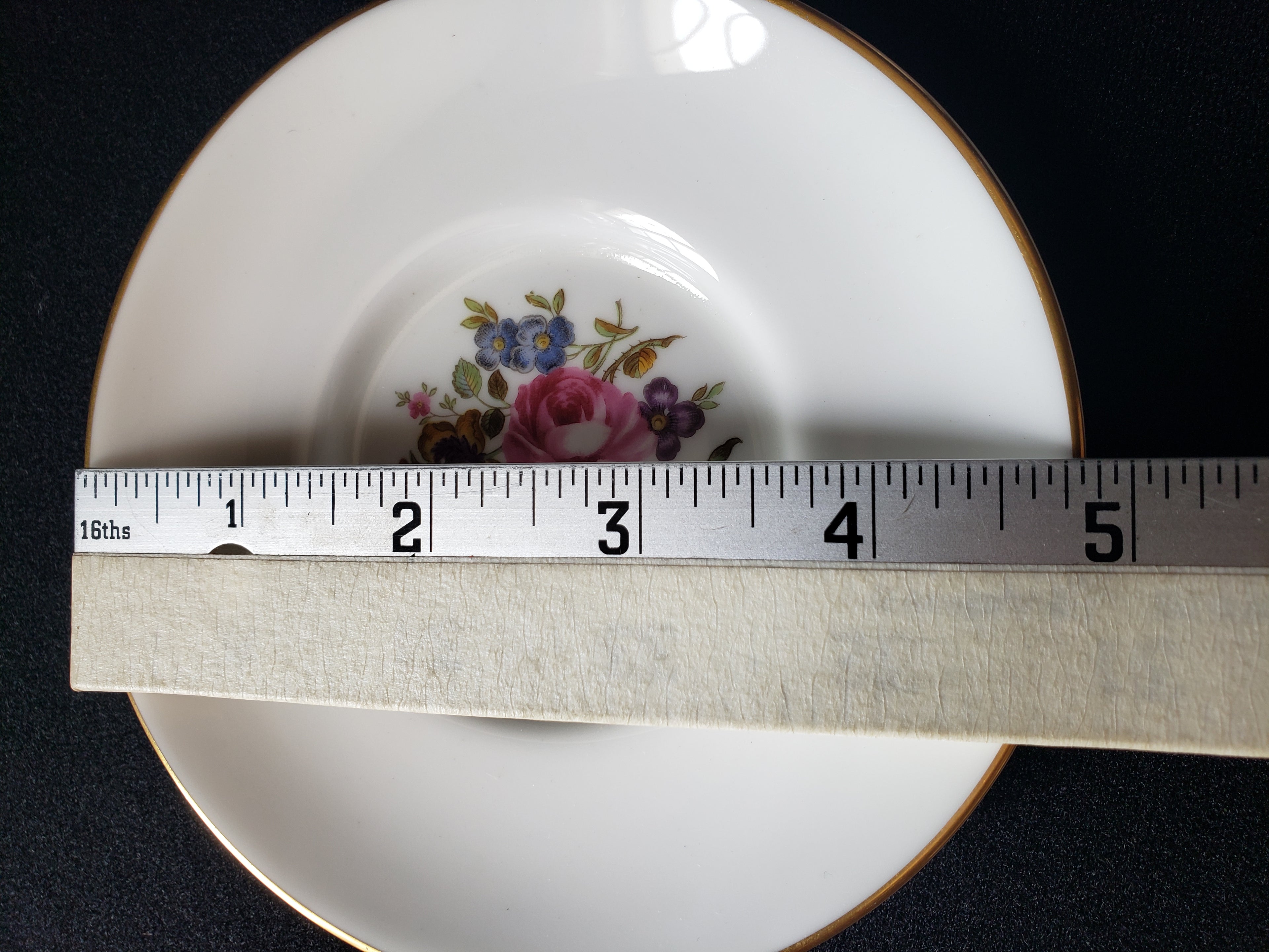 Vintage Royal Worcester Demitasse Cup with Saucer Roses (lot 2068)
