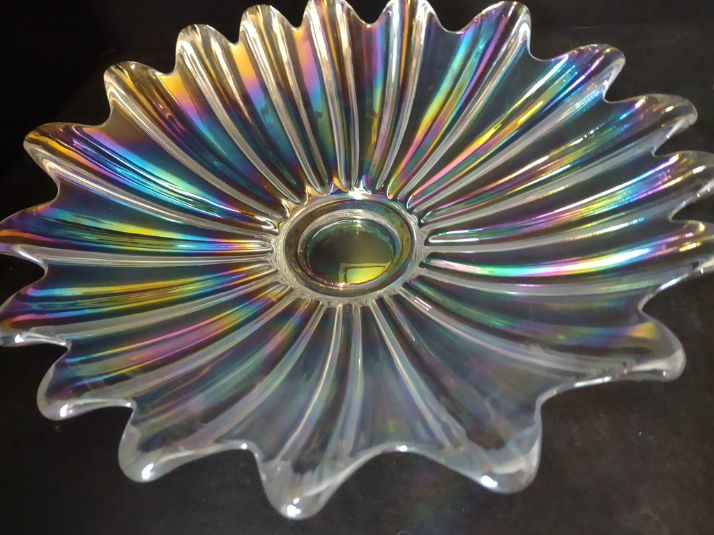 Vintage Set Federal Flower Bowl / Dish Carnival iridescent Celestial (lot 2599c)
