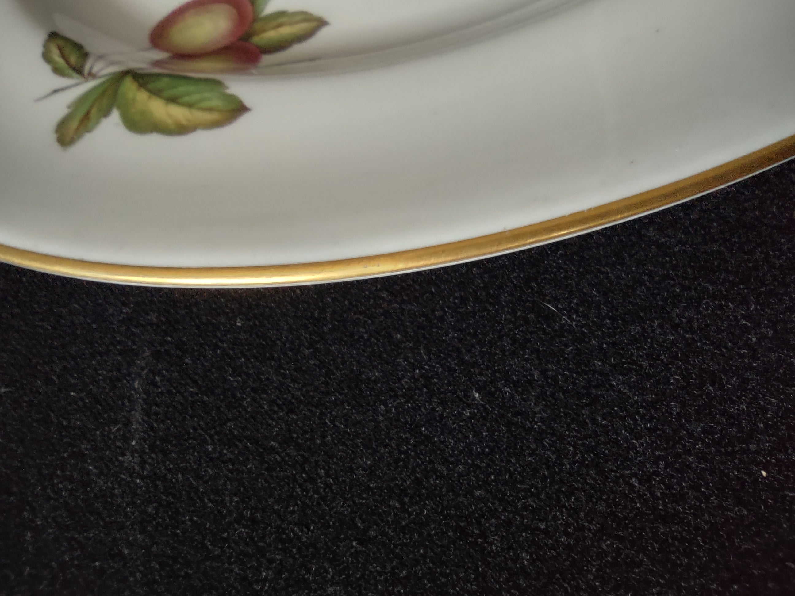 Vintage Spode Dinner Plate Blenheim Bone China Fruit Gold Trim (Lot 5720)