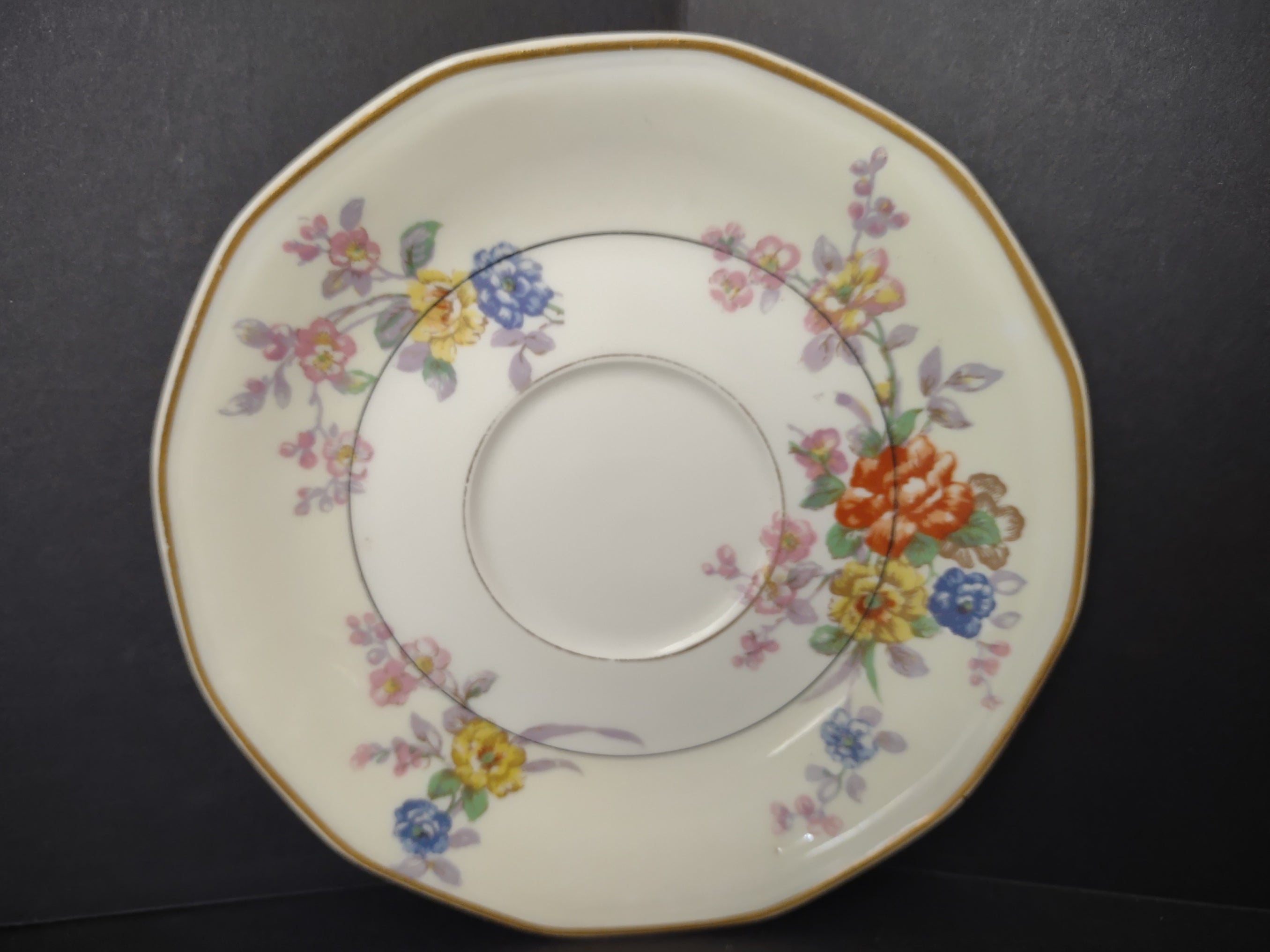 Haviland Limoges Yellow Jewel Saucer ONLY Floral (lot 819)