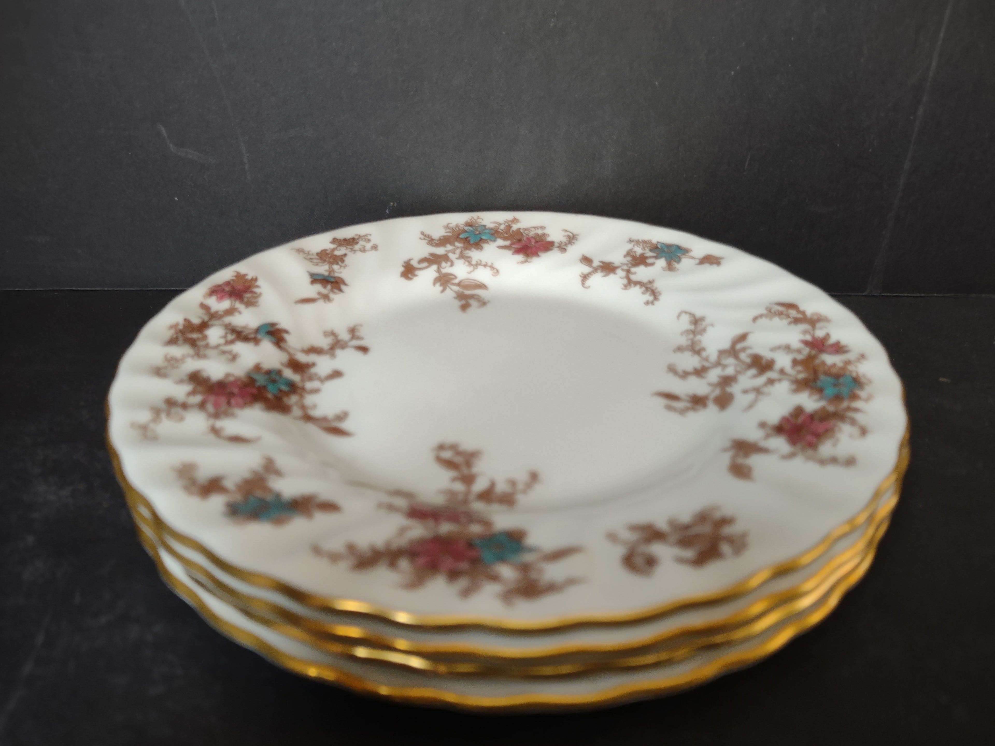 Vintage Minton England Bone China Ancestor Bread Butter Plate x 5 (lot 5451)