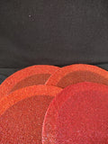 Christmas Holiday Beaded Round Placemats 14" Set Of 4 IMPERFECTIONS (Lot 4377)
