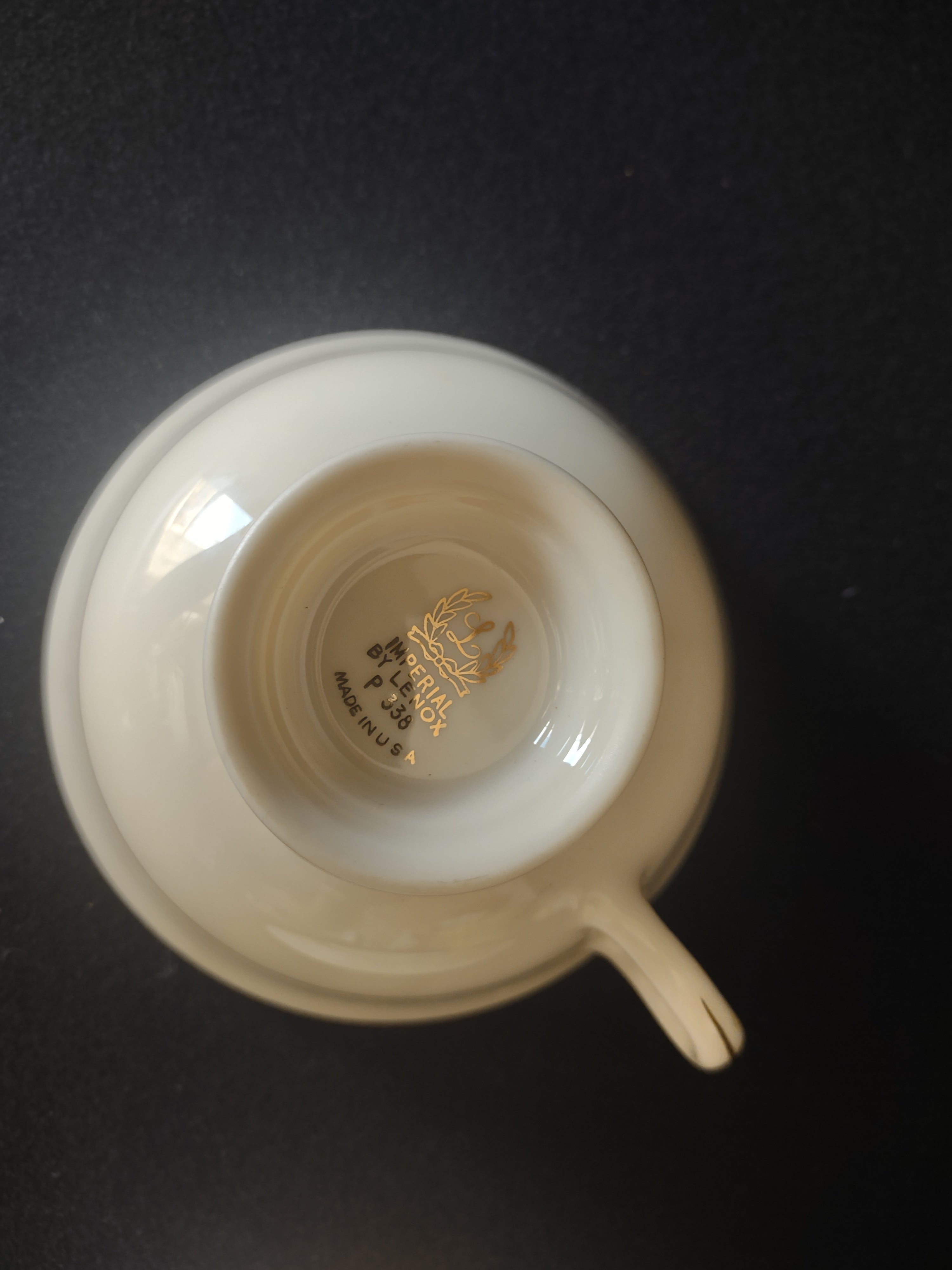 Vintage Lenox Imperial Tea Cup with Saucer (lot 1802)