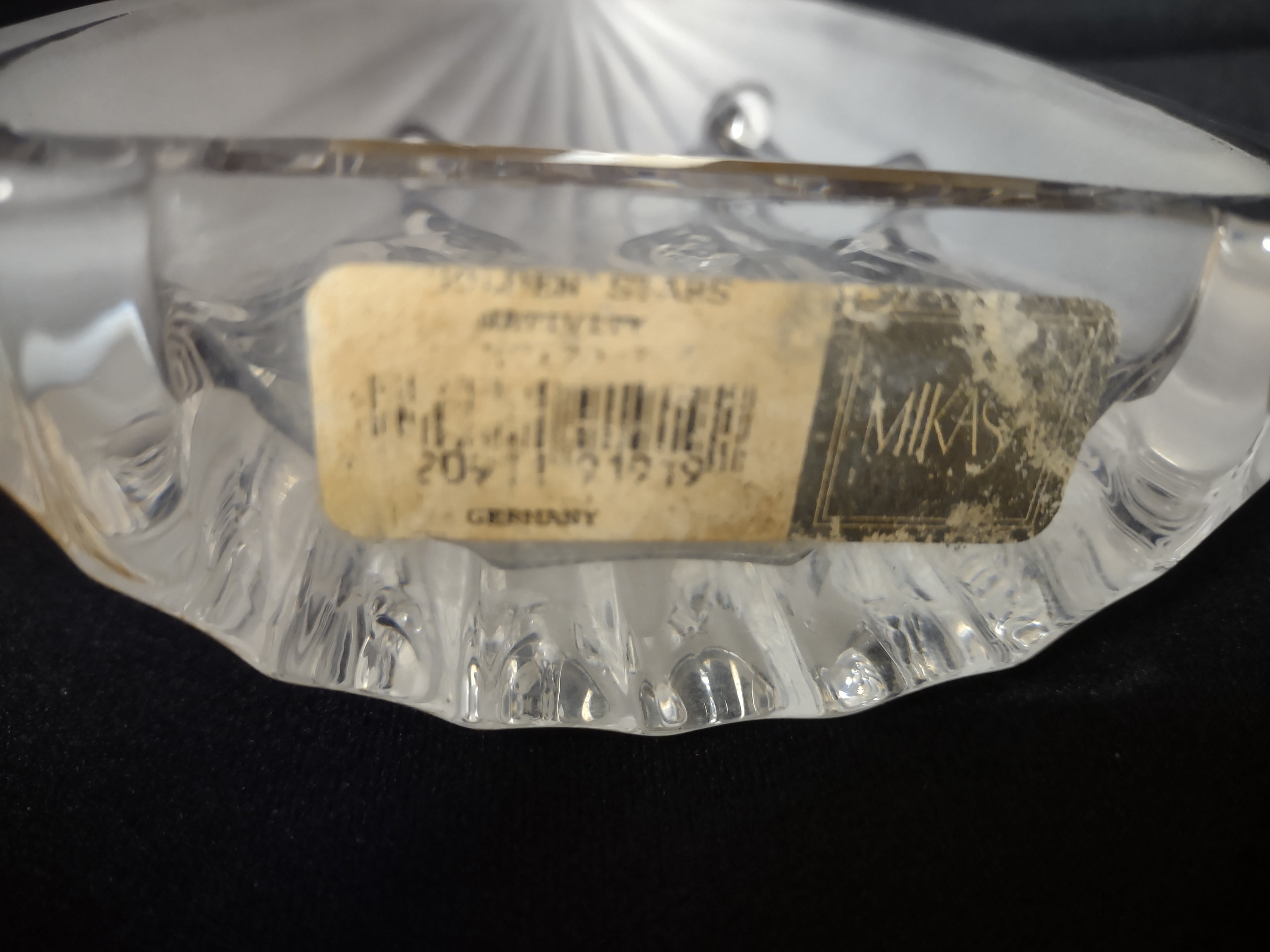 Mikasa Golden Stars Nativity Scene Glass 5" (lot 1581)