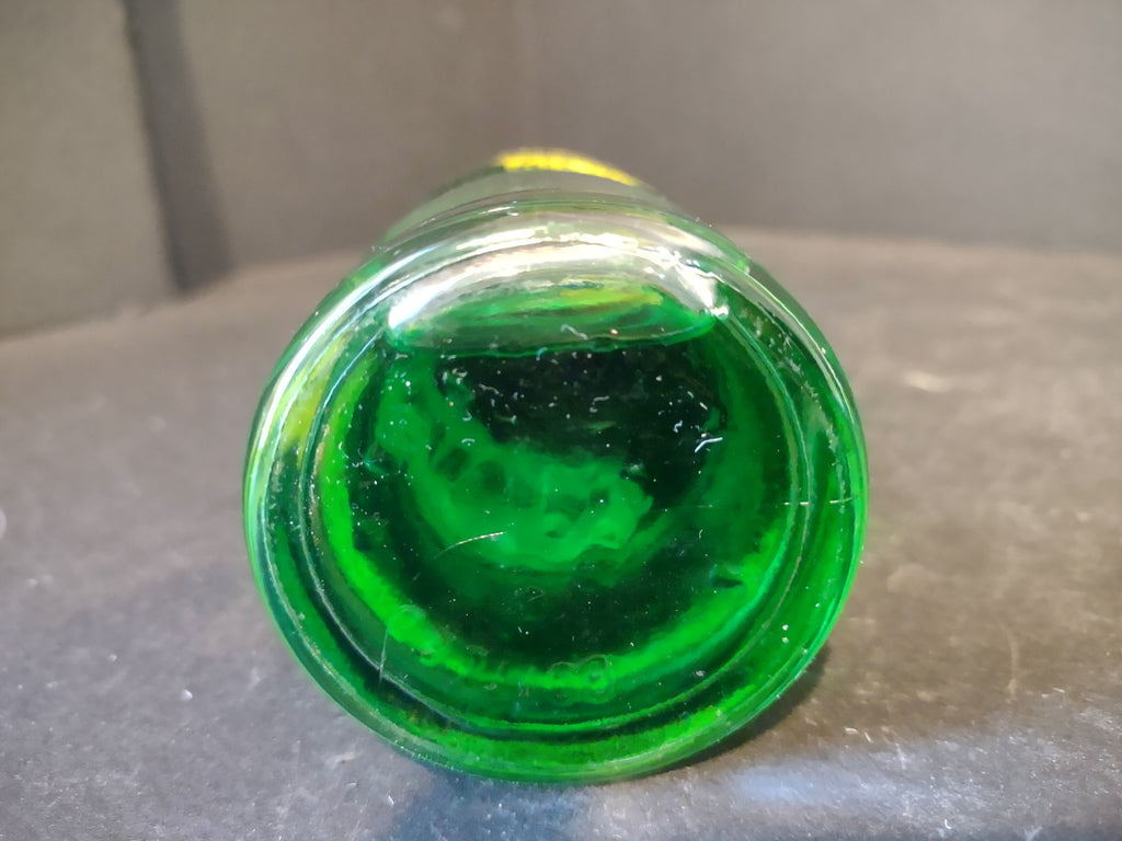 Vintage Collectible Nu Grape Stretched Out Bottle 10 oz fl Green (lot 2554j)