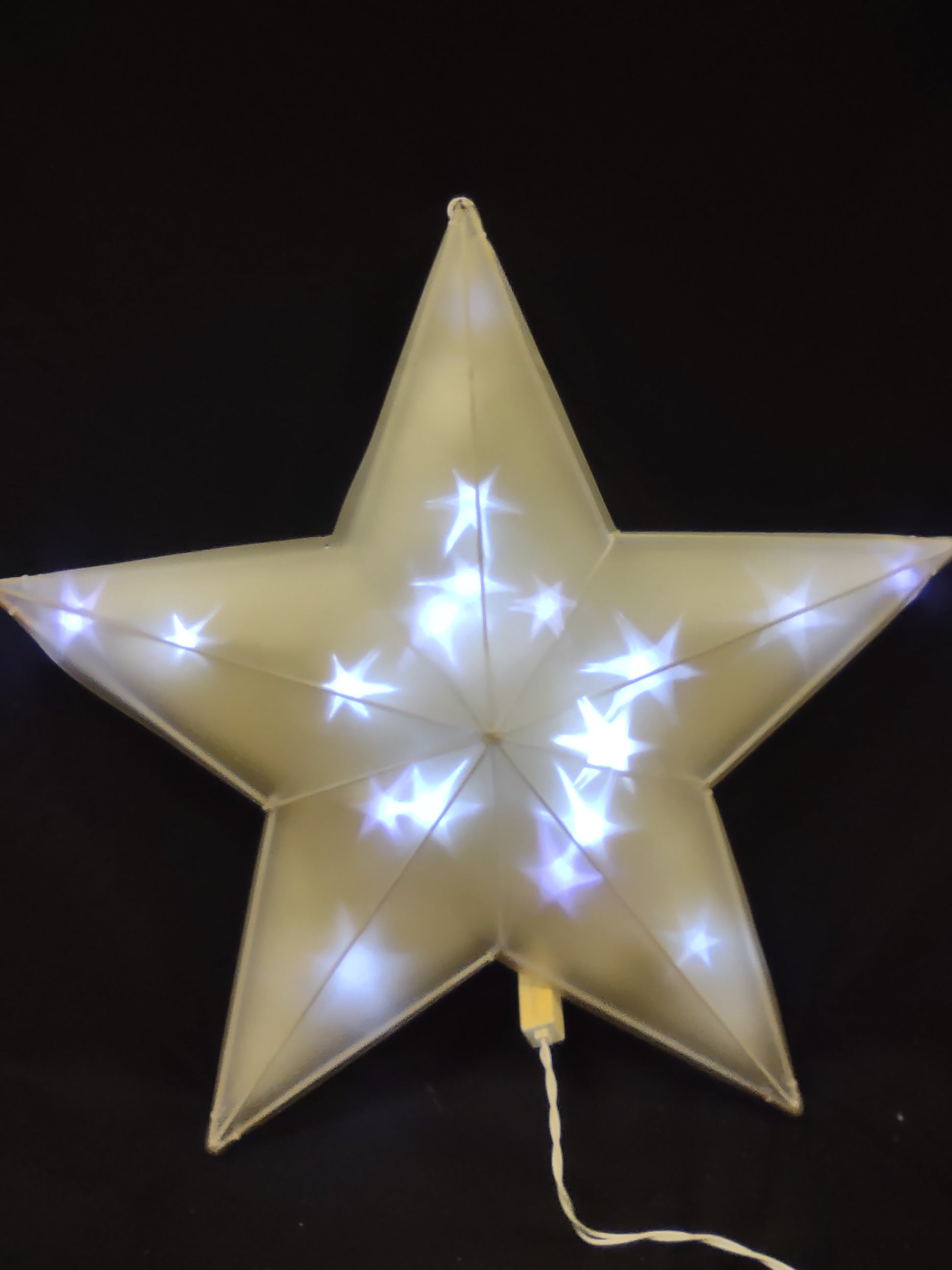Christmas LED Light Up STAR Yard Decor 24" IMPERFECT some Rust (lot 1317)