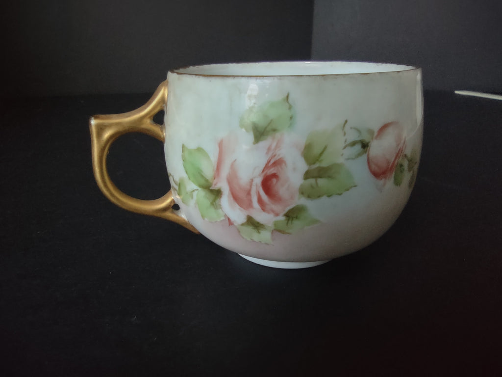 AK Limoges Porcelain Roses Cup ONLY (lot 1077)