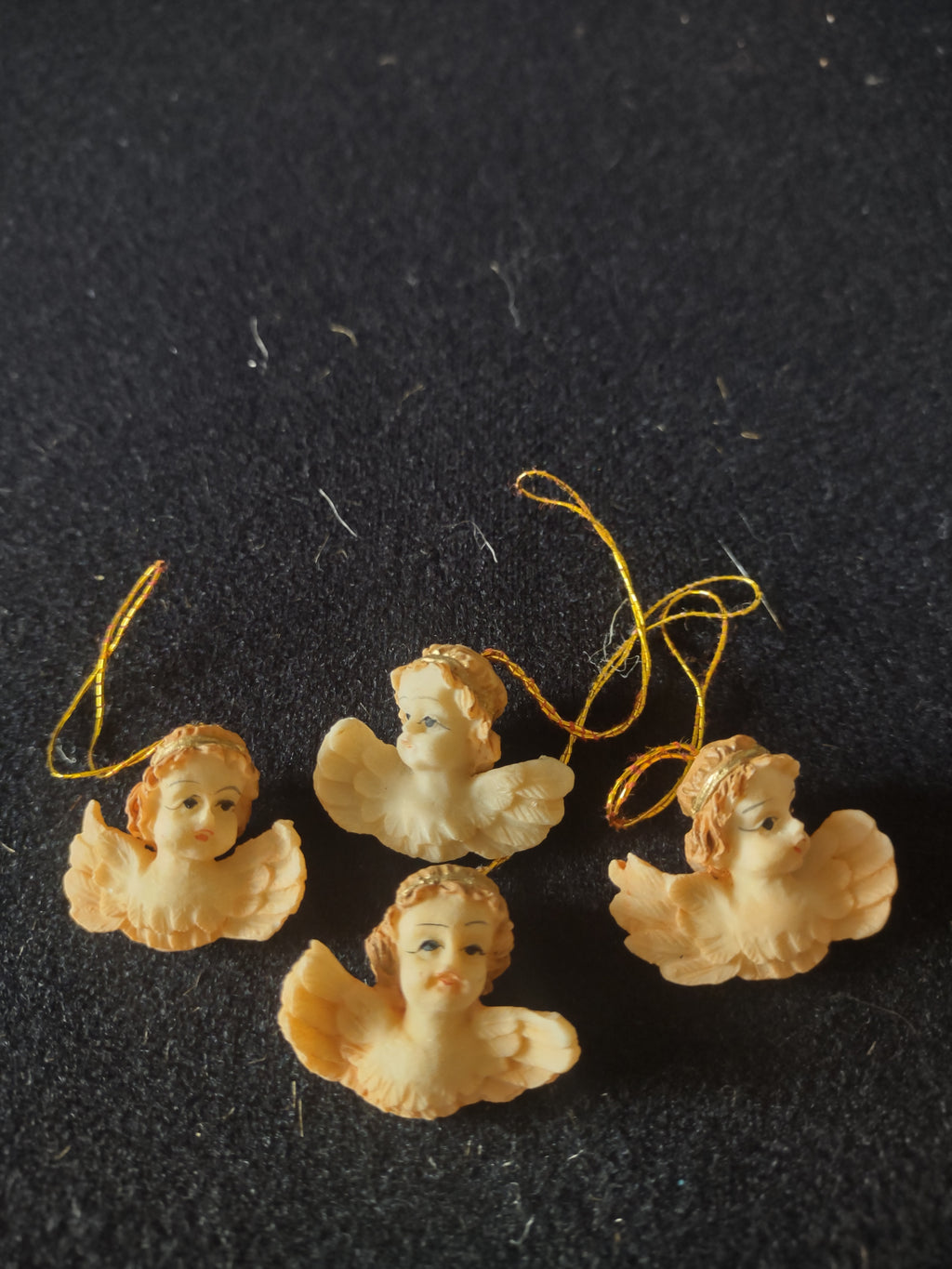 Christmas Holiday Miniature 1" Angel Head Wings Ornaments x 36 (Lot 4533)