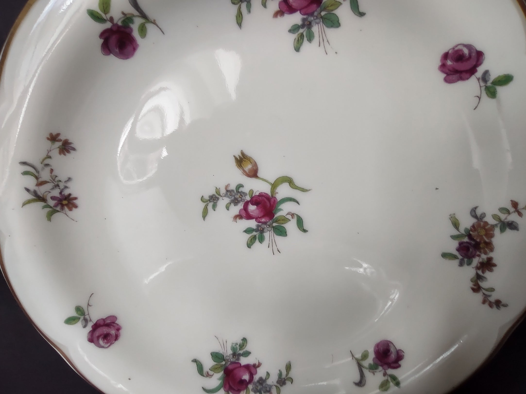 Haviland Limoges 2 x Dessert/Salad Plate Peony Flower Cream Color (lot 927)