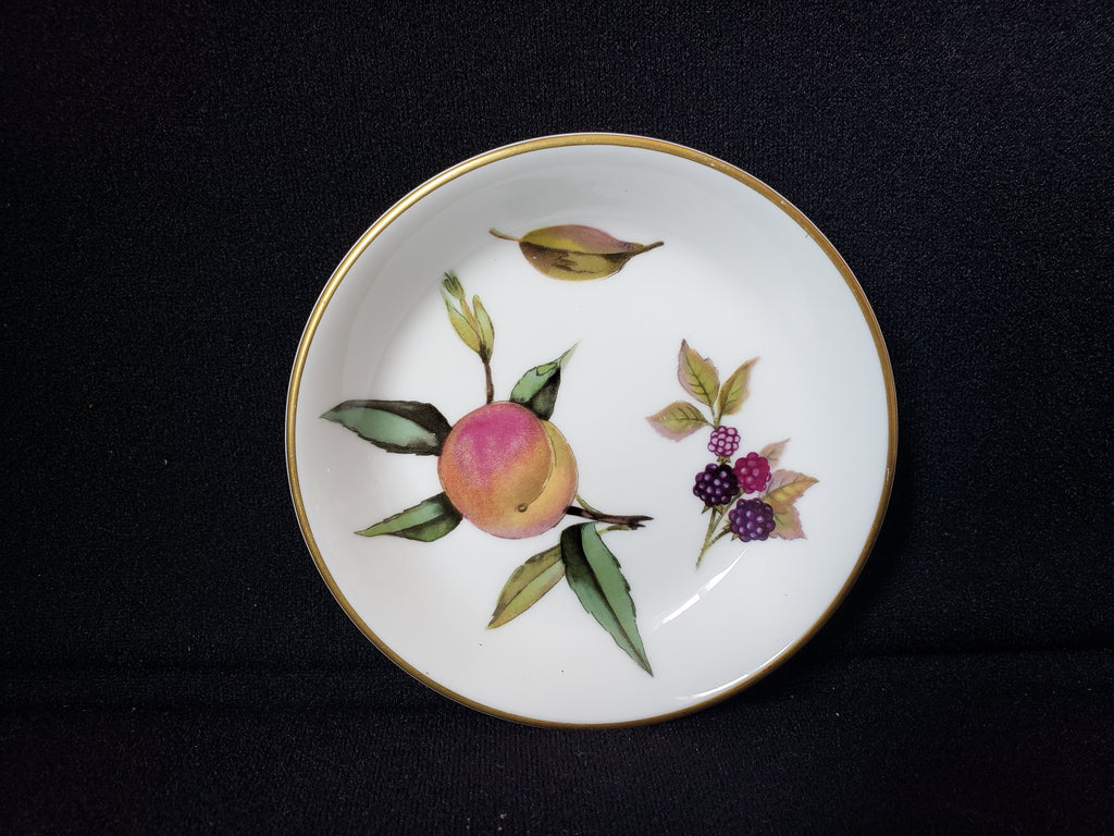 Vintage Royal Worcester Arden Small Coaster Dish 4" Gold Trim (lot 2080)