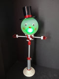 Christmas Light Up Color Changing Mini Lamp Post Snowman 25" Indoor (lot 3374)