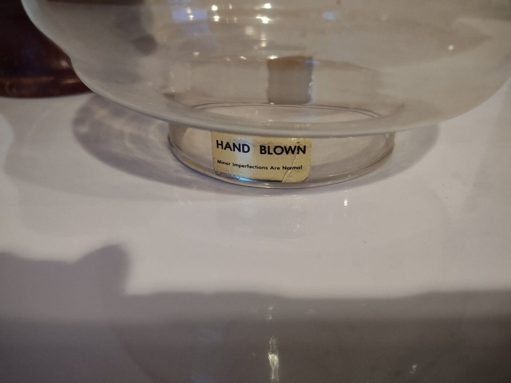 Vintage Hurricane Hollowick Liquid Candle Lamp Windsor Base Clear Hooded Globe