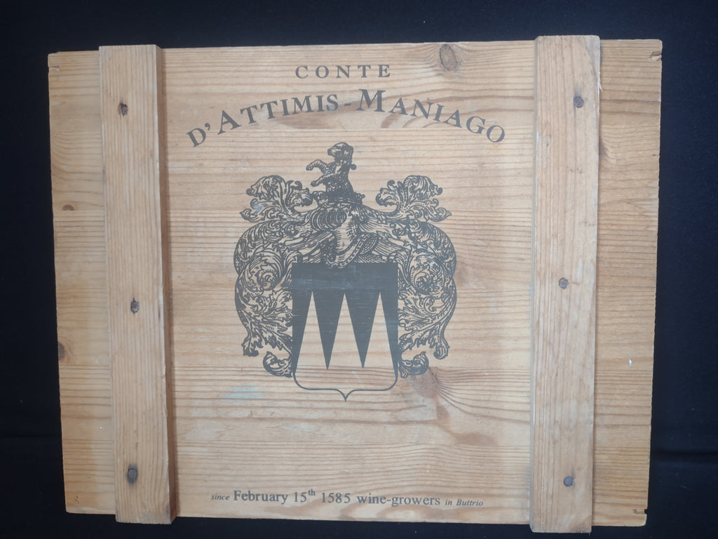 Conte d'Attimis-Maniago Wooden Wine Sign Wall Art 13"x 10-1/2"(lot 2660c)