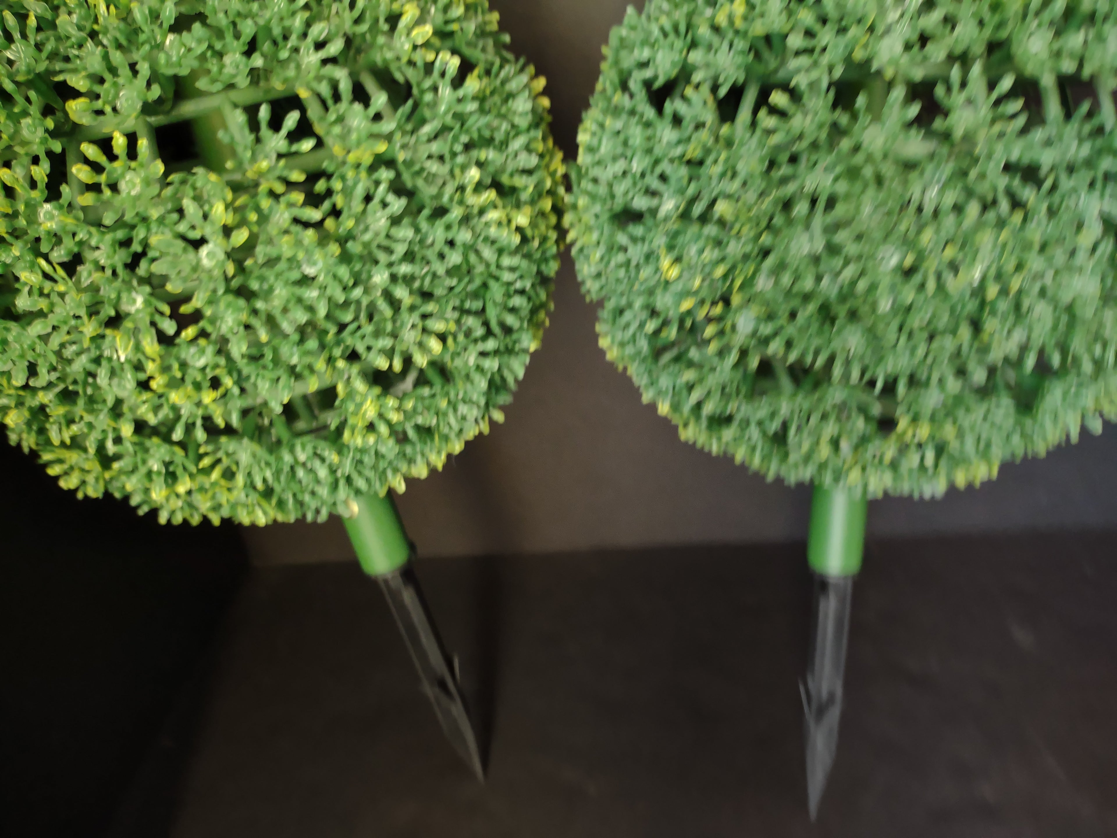 Set of 2 Artificial Green Shrub on Stake 8" (lot 1626)