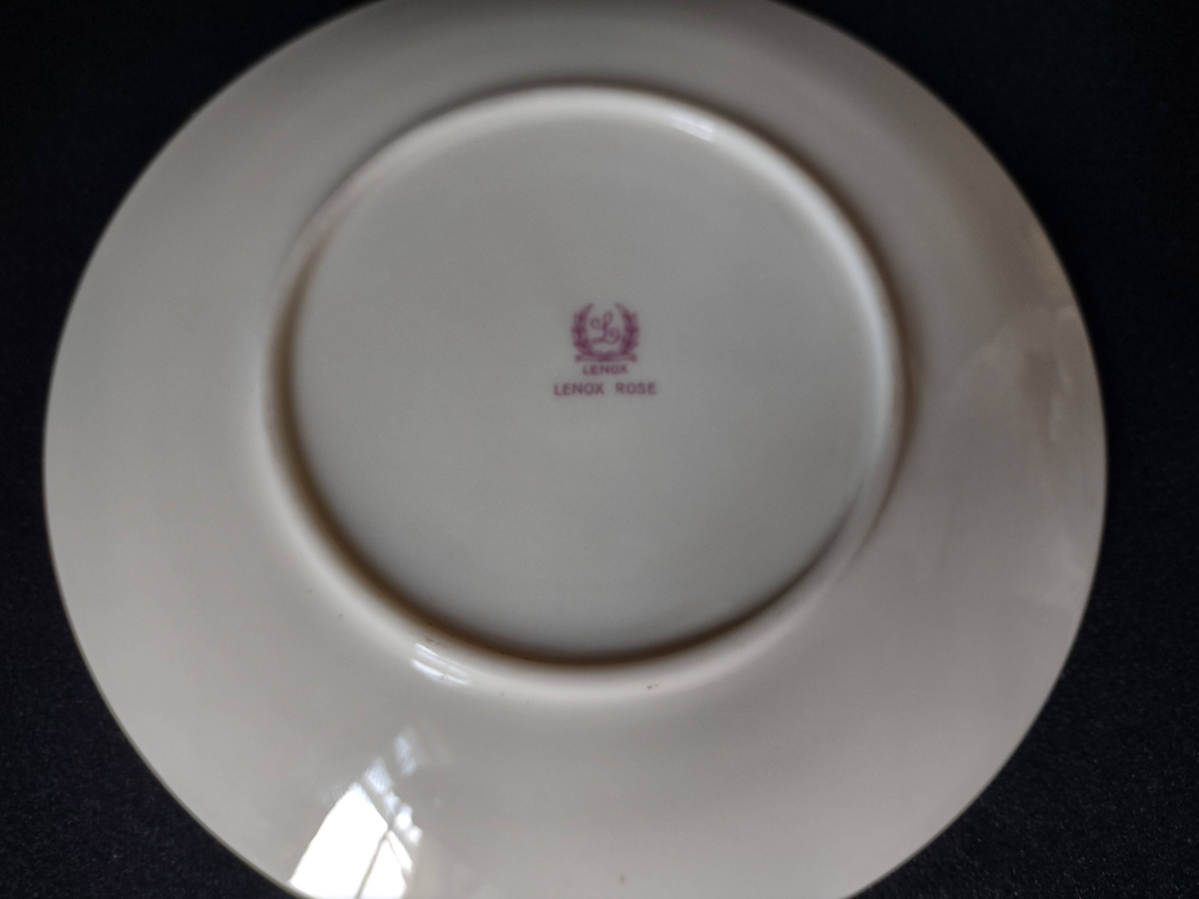 Vintage Lenox Rose L-347 Bouillon Cream Soup with Liner Gold Trim (lot 1818)