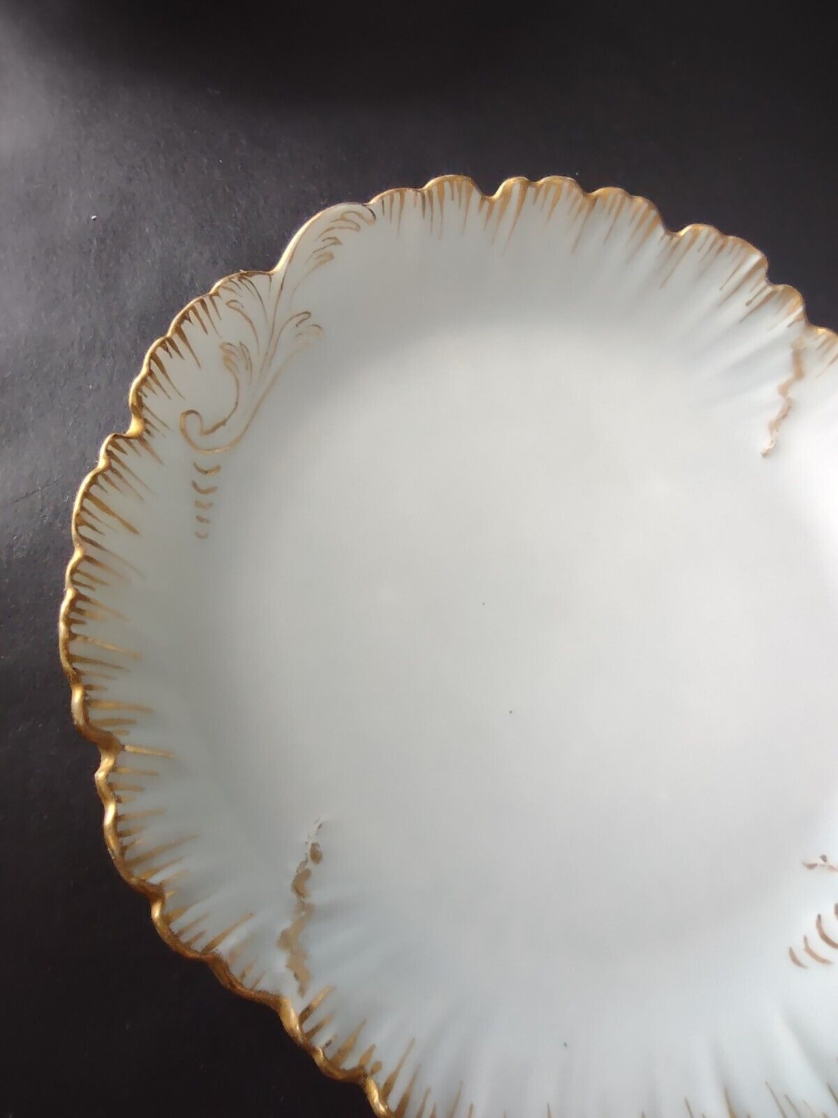 Vintage M. Redon Limoges Raised Edge Gold 3 x Bowls Pink Blue Cream (lot 695)