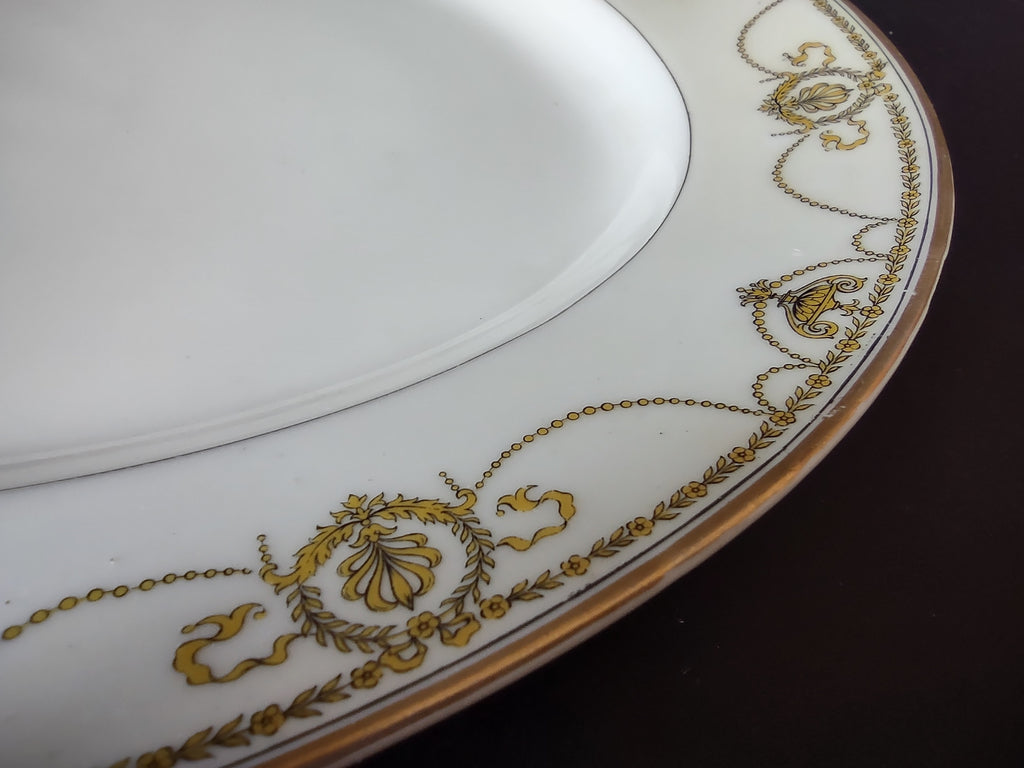 Haviland Limoges Pilgrin Eugenie Serving Platter Yellow Laurel Swag (lot 944)
