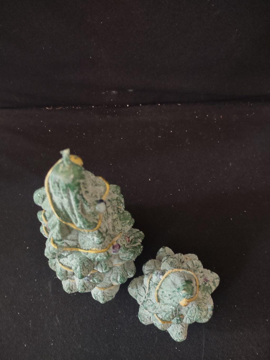 Home Collection Decorated Sparkled Christmas Tree Candles Set of 2 (Lot 3629)