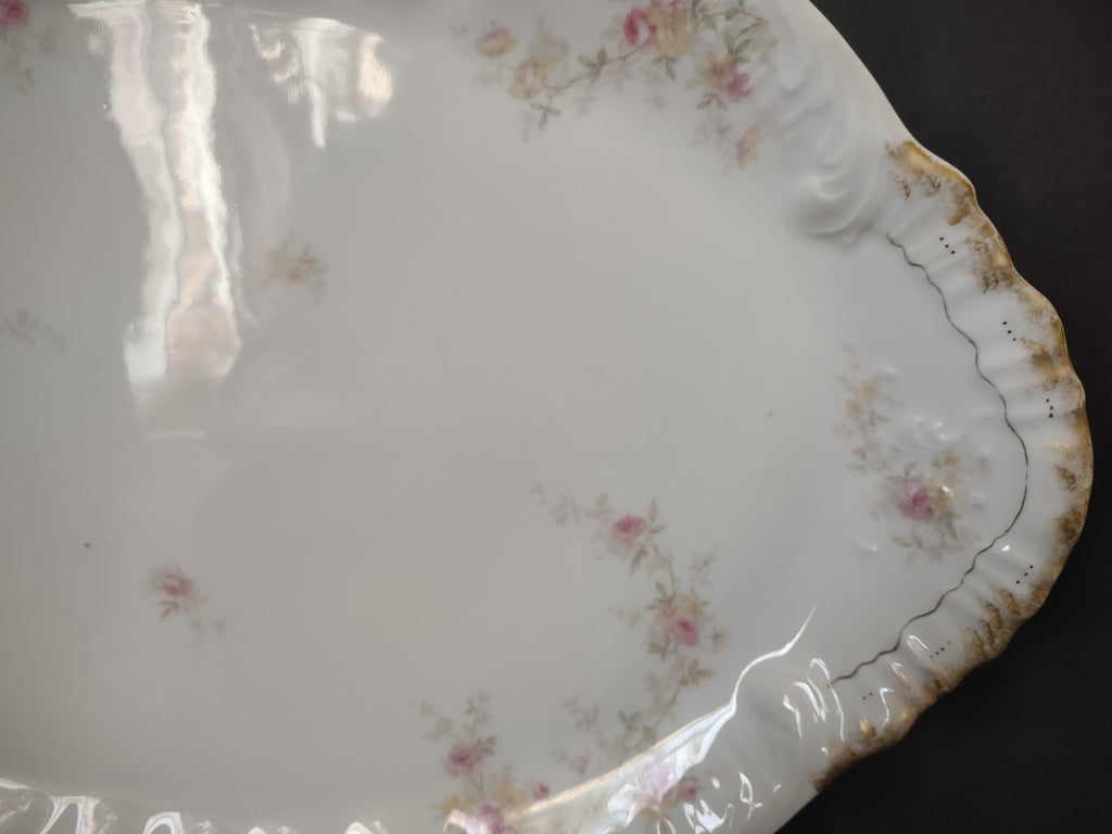 Vintage Haviland Limoges France Scalloped Edge Turkey Serving Platter (lot 2612)
