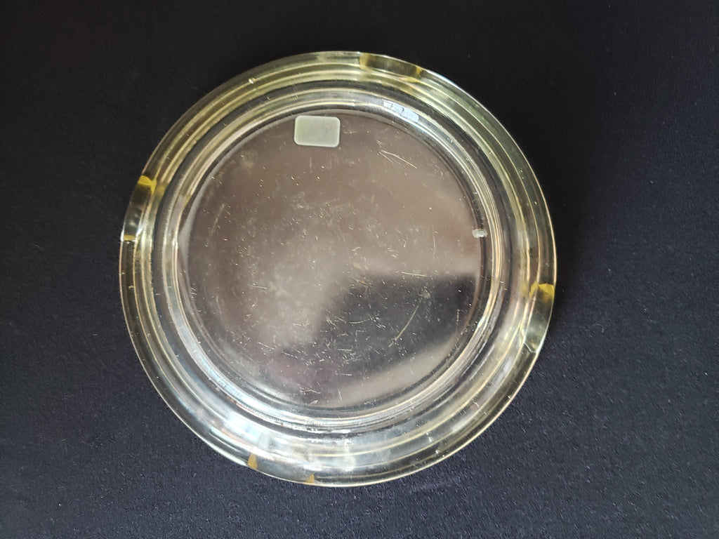 Vintage Mid Century Modern Clear Glass Ashtray 7-1/2" (lot 2166)