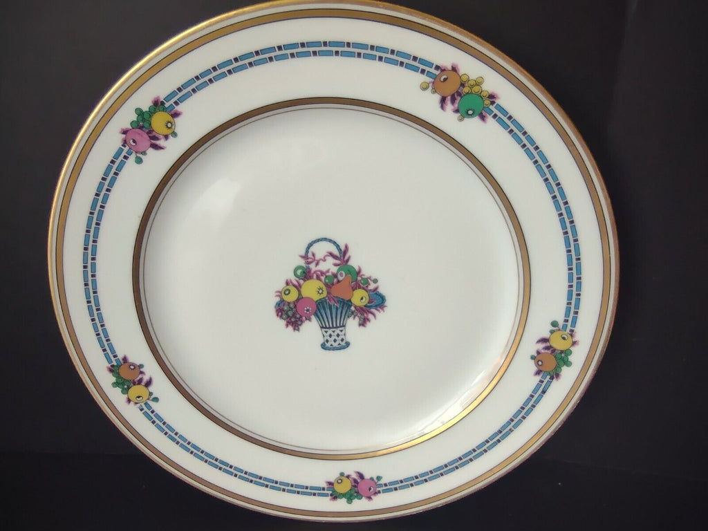 Depose Limoges Gold Trim Fruit Design Dinner Plate (lot 638)