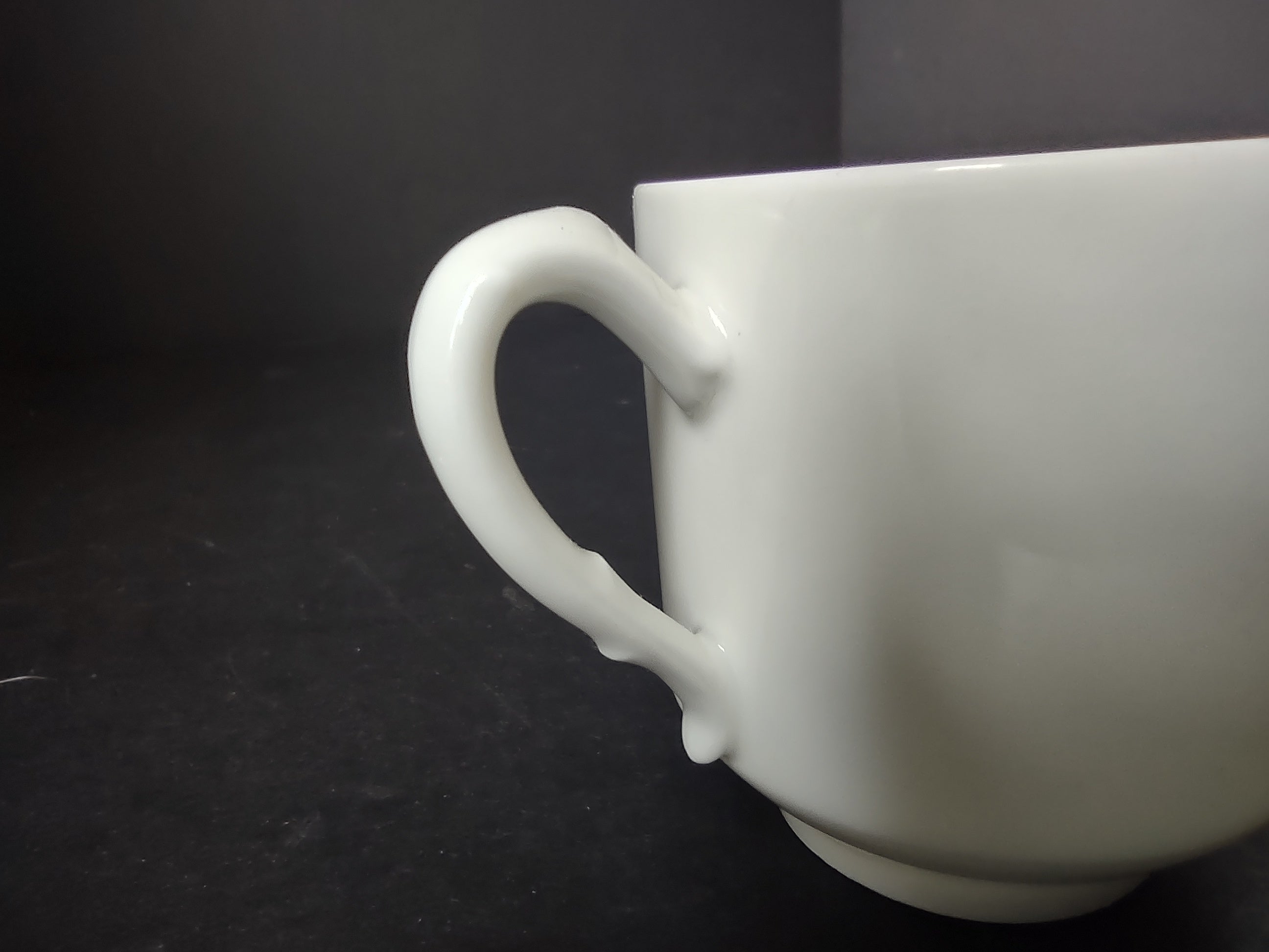 Haviland France Limoges 2 x Demitasse Cups ONLY Plain White (lot 1029)