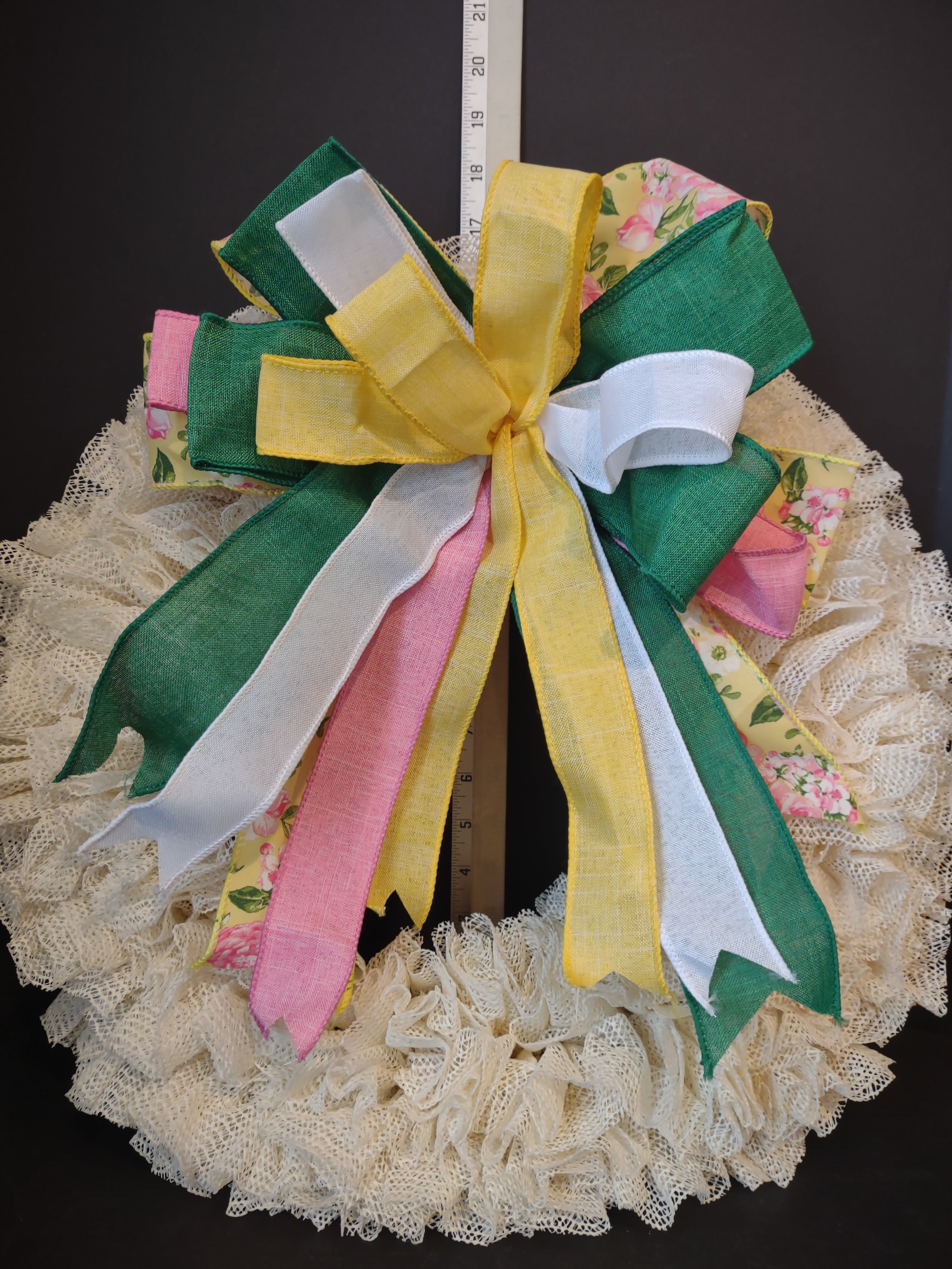 Front Door Wreath Mesh Decor Easter Spring (lot 1364)