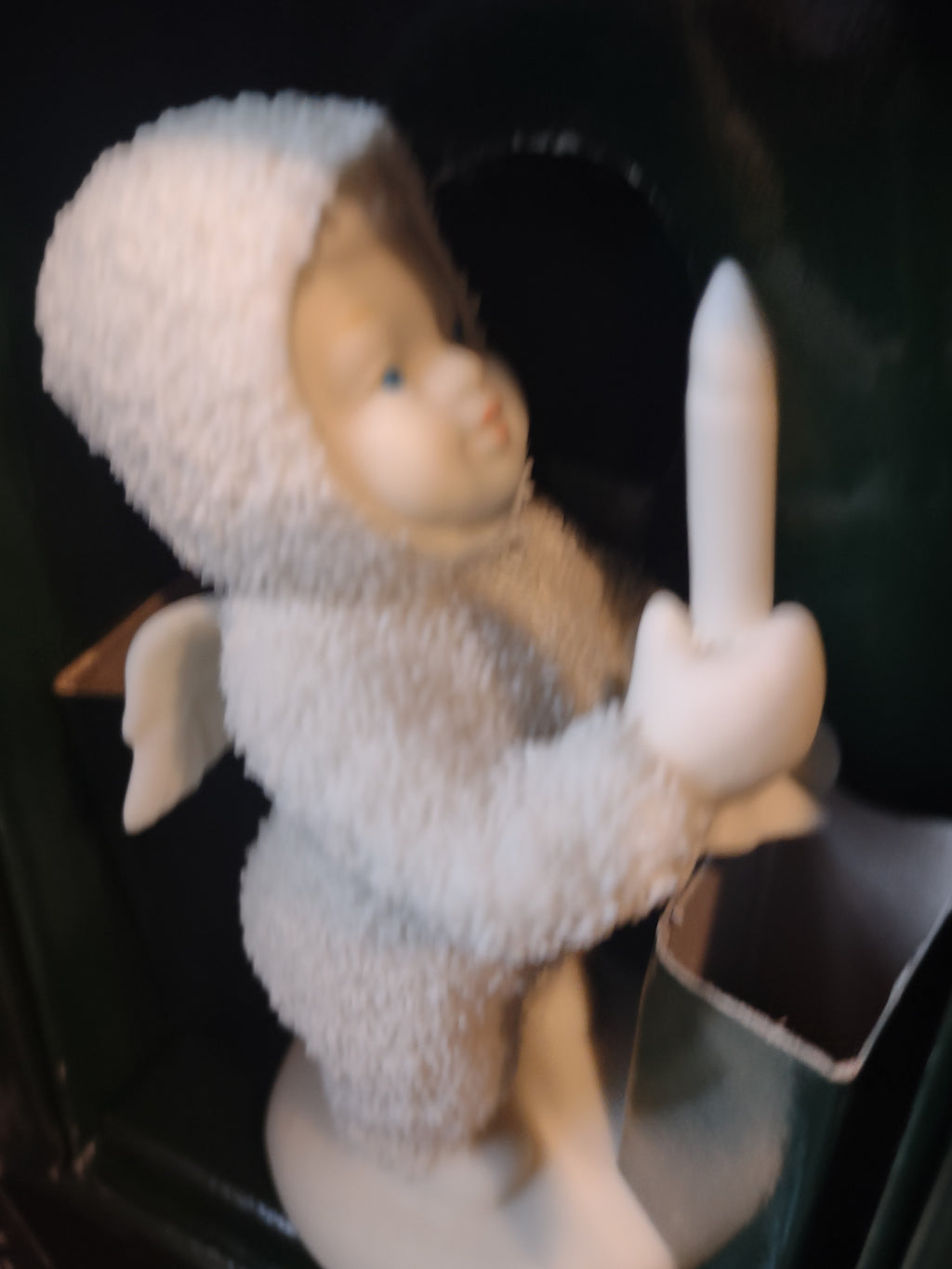 Vintage Christmas Snowbabies Winter Tales "Just One Little Candle" (lot 1447)
