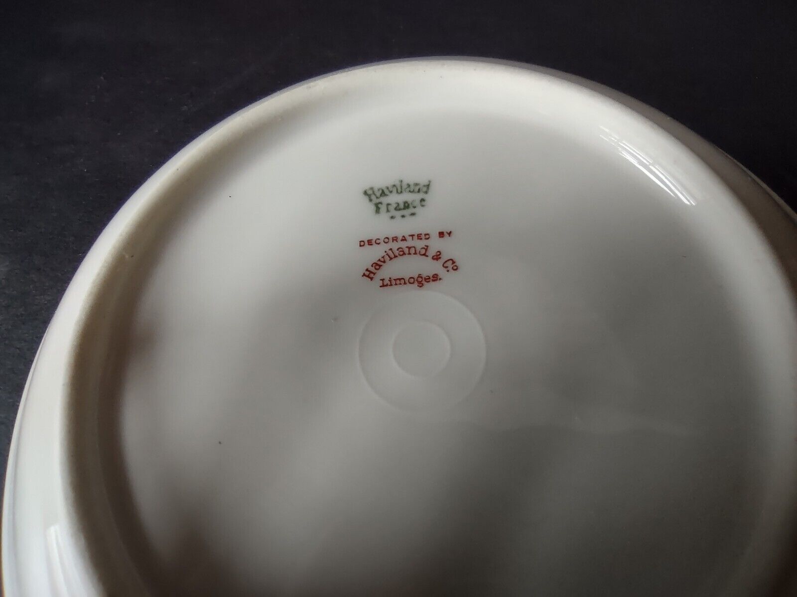Haviland Limoges Gold & Black Trim White Coupe Cereal Oatmeal Bowl (lot 669)