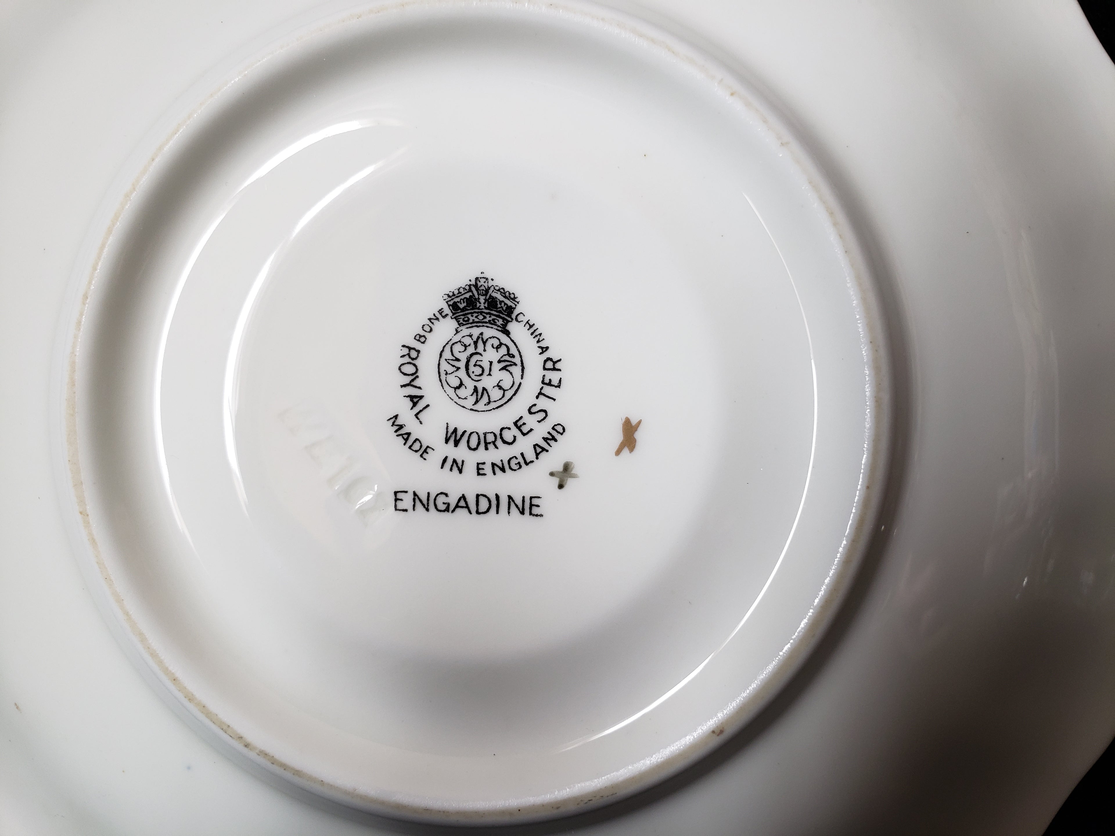 Vintage Royal Worcester Saucer ONLY Engadine 6" (lot 2092)