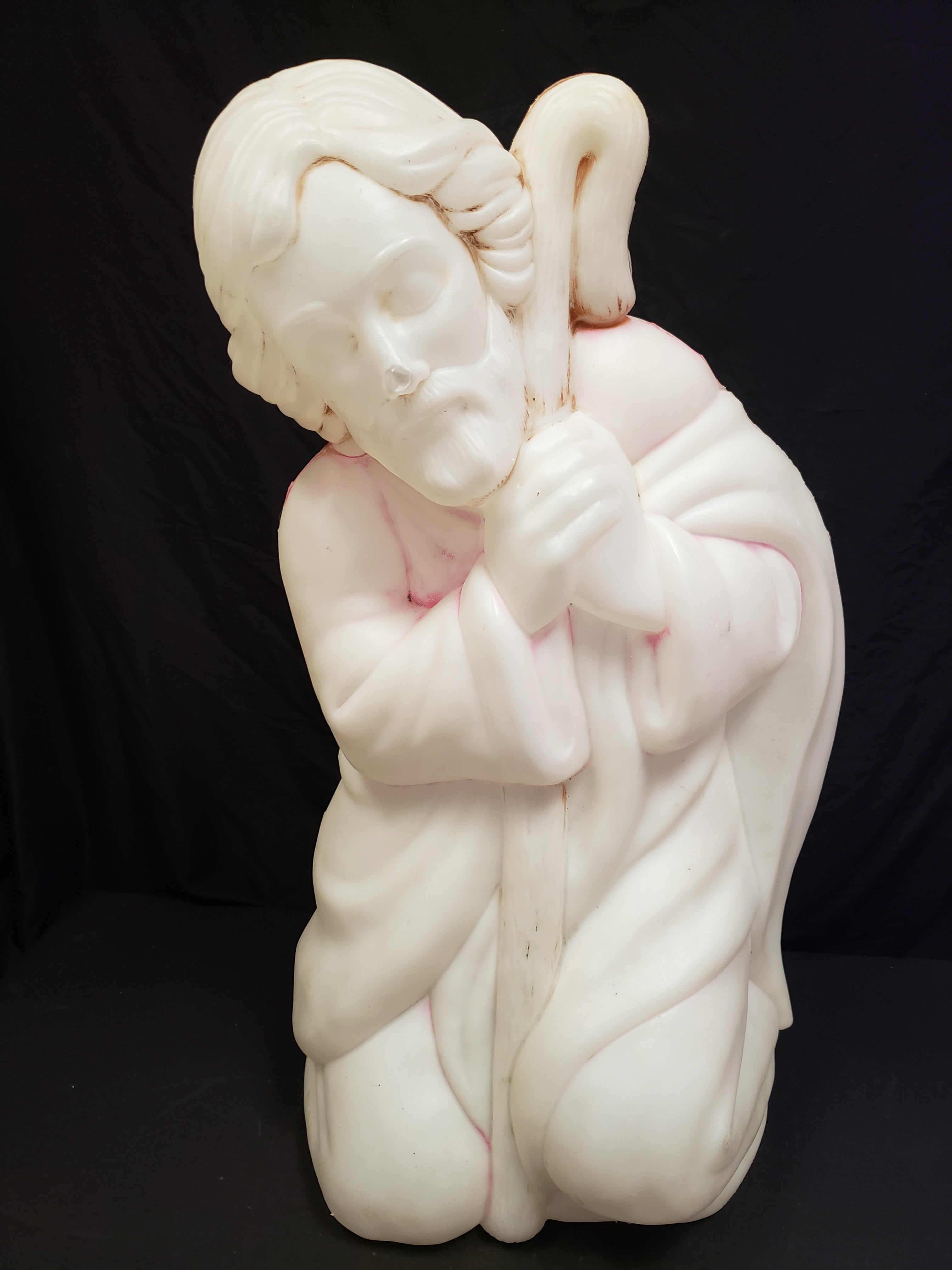 Vintage Christmas Outdoor White Joseph Blow Mold 28" (lot 2262)