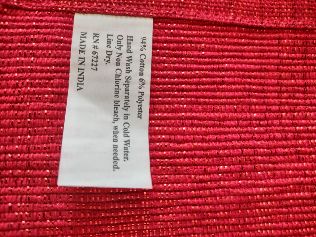 Christmas Holiday Placemat x 4 Sparkle Red Green 19 X 13" (Lot 4361)