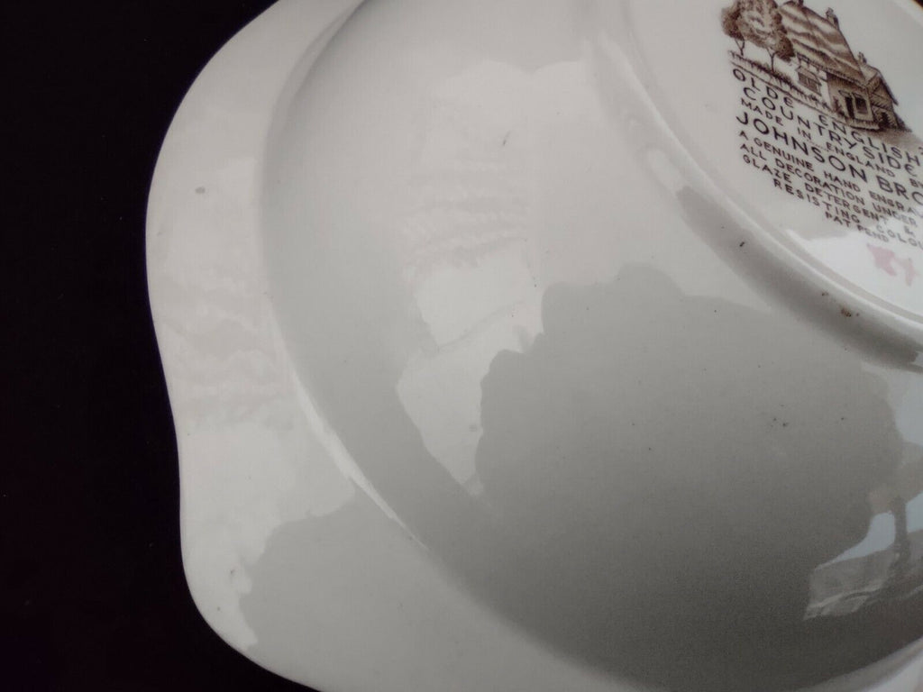 Vintage Johnson Bros Olde English Countryside Serving Bowl Brown (lot 5527)