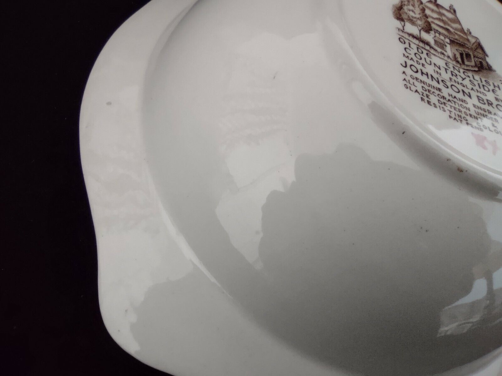 Vintage Johnson Bros Olde English Countryside Serving Bowl Brown (lot 5527)