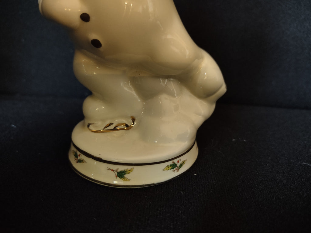 Christmas Holly Holiday Salt Pepper Shaker Snowman (lot 1671)