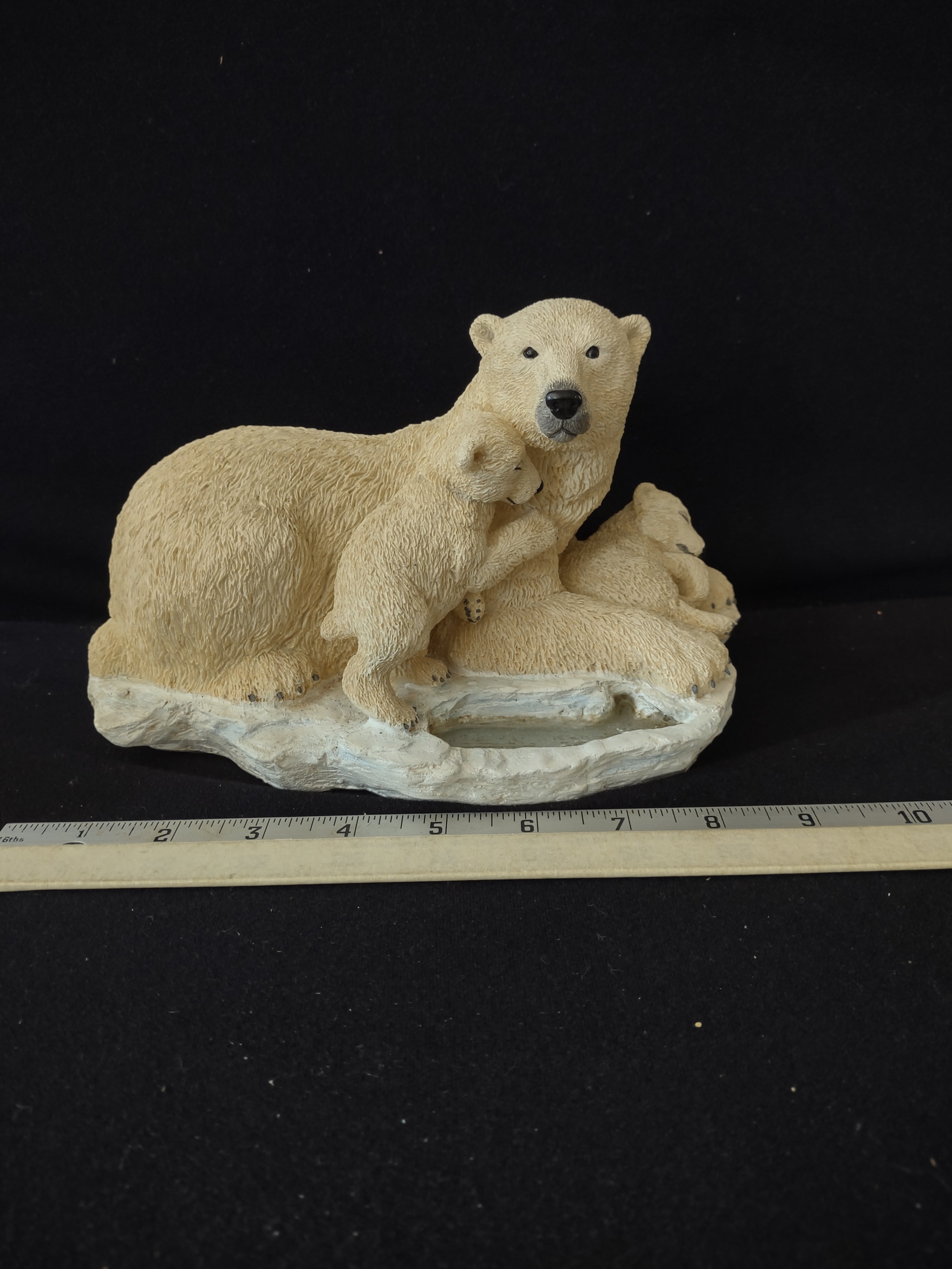 Winter Lenox Watchful Guardian Polar Bear Mother Babies (Lot 3909)