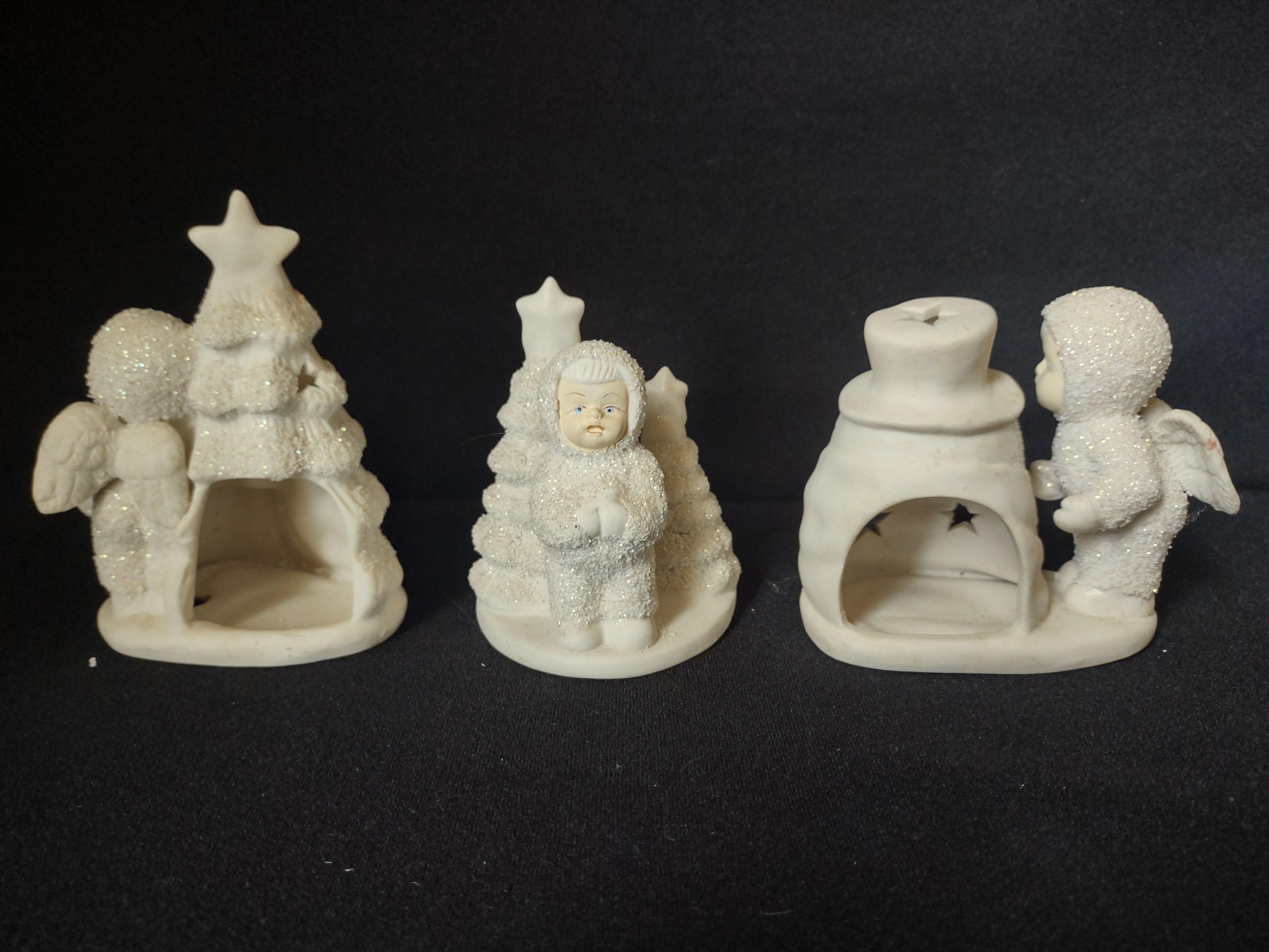 Lot of 3 Snowbabies Candle Holder (lot 1580)